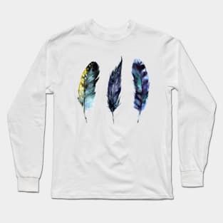 Feathers on Stripes Long Sleeve T-Shirt